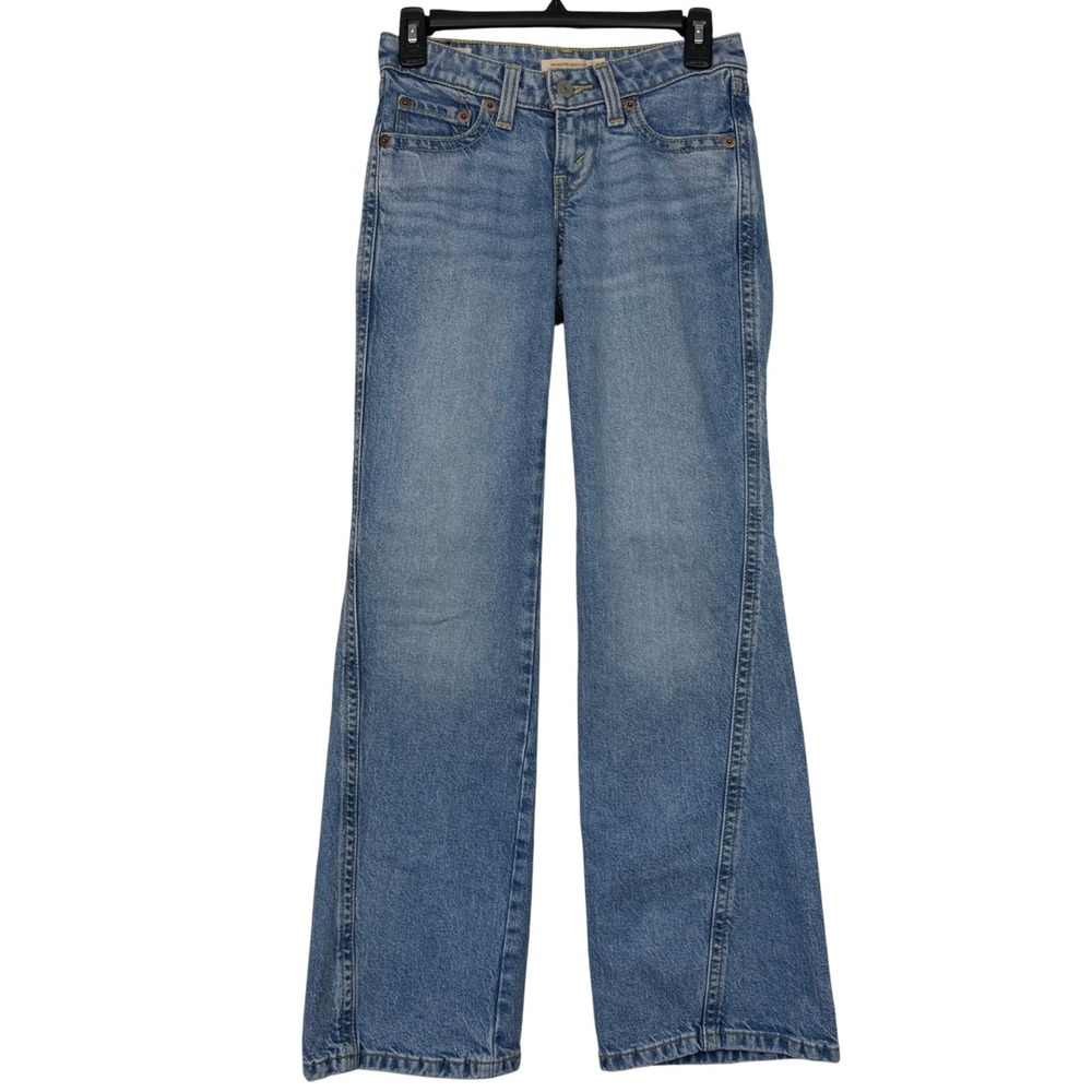Levi's Premium Noughties BOOTCUT Women 24 Low Rise Y2K Med Wash Blue Jeans Denim